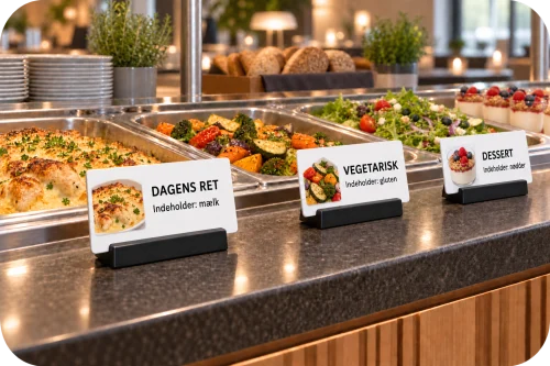 buffetskilte-hvide-plastkort-med-madbilleder-afrundede-hjoerner